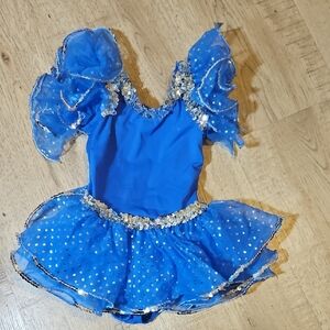 Sparkling Blue Kids Dance Costume